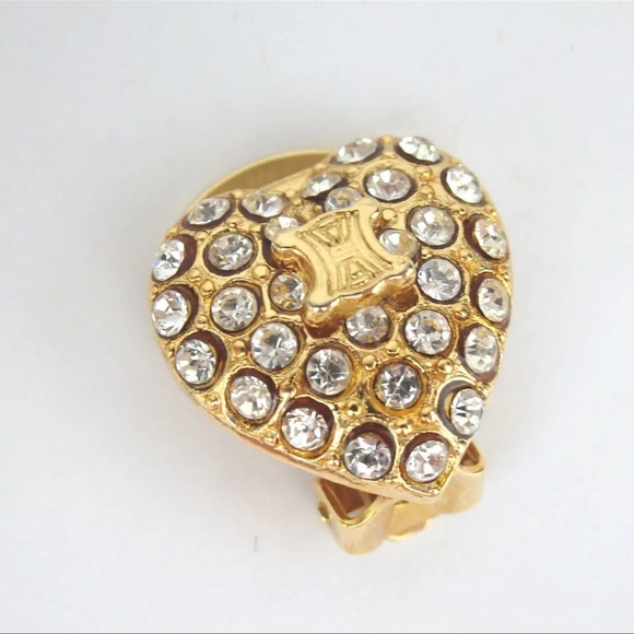 AUTH Celine Vintage Heart Earrings - Picture 2 of 5